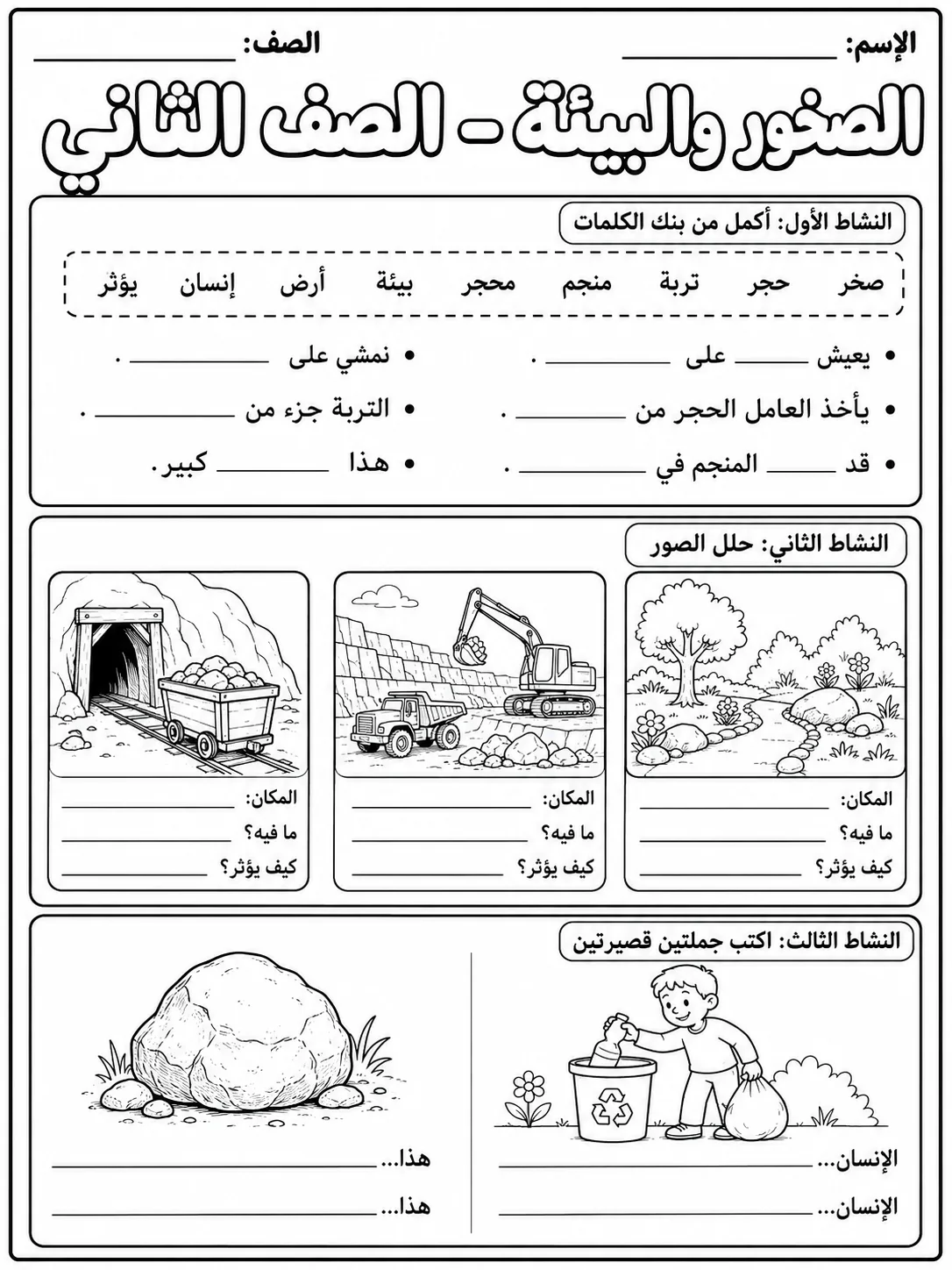 الصخور والبيئة - الصف الثاني صفحة 10 من مورد علوم عربي