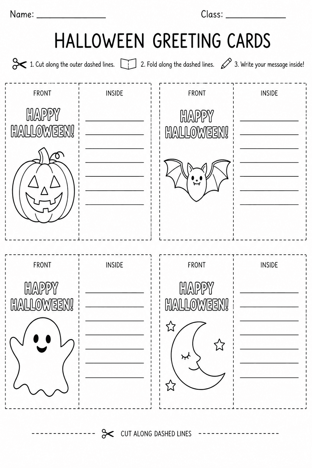 Seasonal Cards Template (printable)