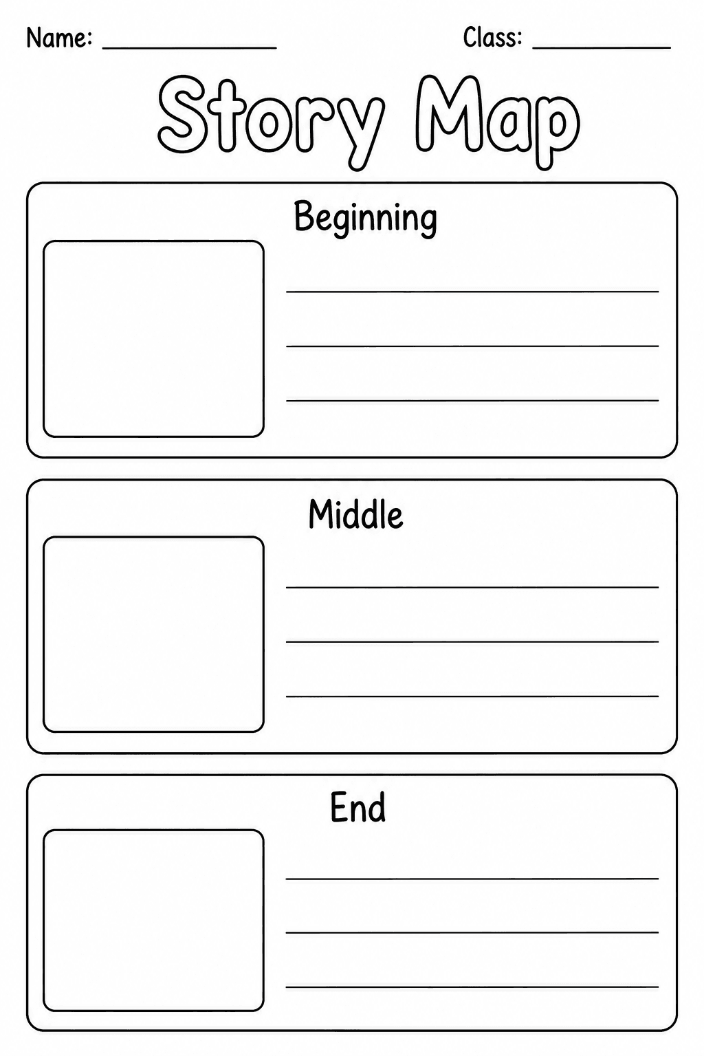 Story Map Template (printable)