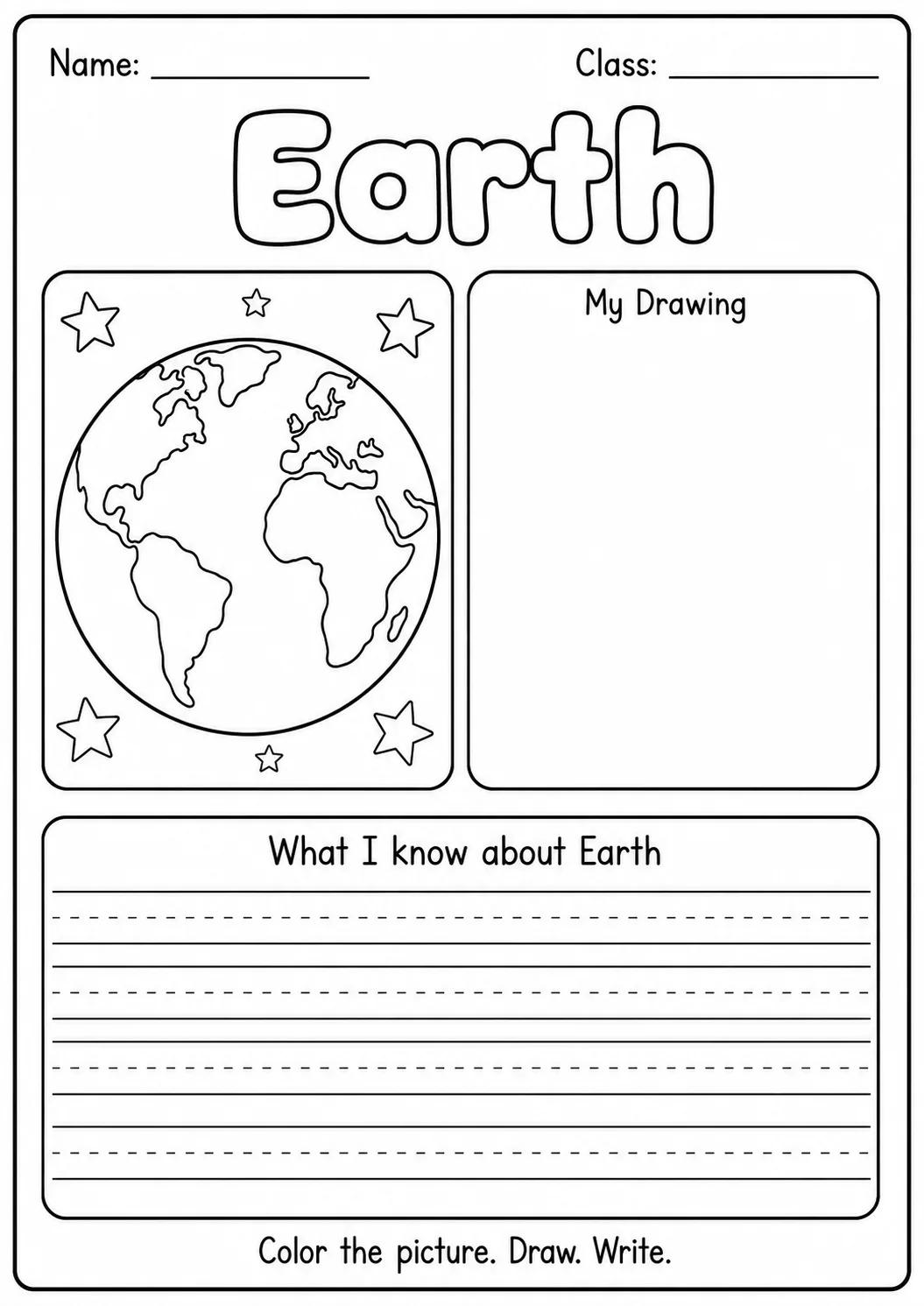 What I Know About the Solar System Worksheet Pack page 3 preview