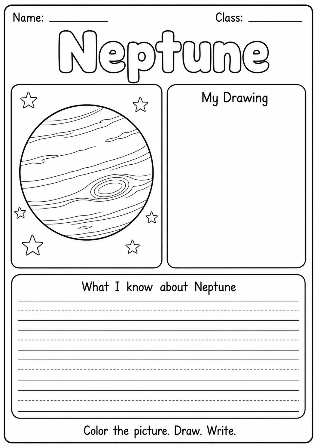 What I Know About the Solar System Worksheet Pack page 8 preview