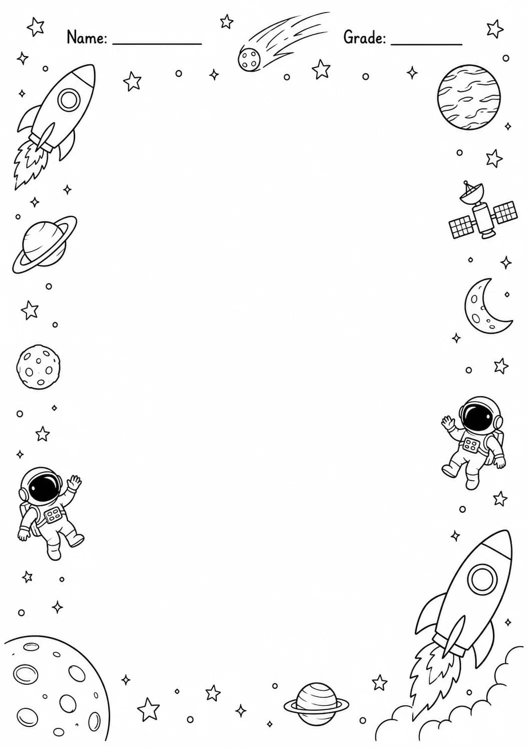 Drawing Frames: Adventure and Classroom Borders Worksheet Pack page 3 preview