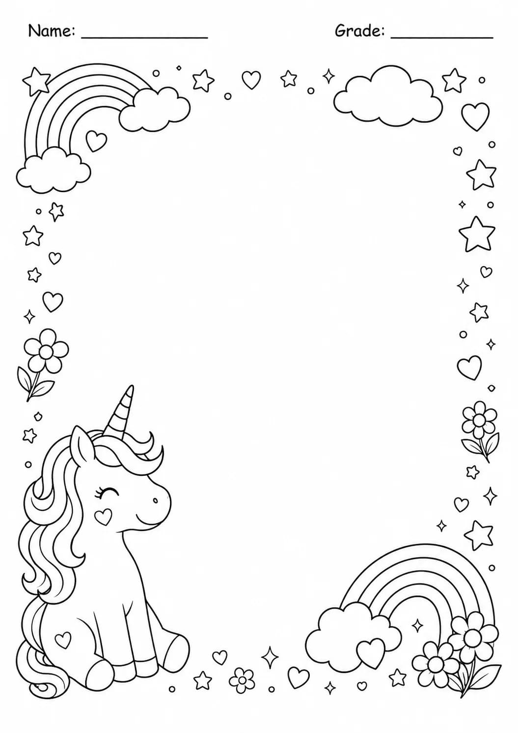 Drawing Frames: Adventure and Classroom Borders Worksheet Pack page 4 preview