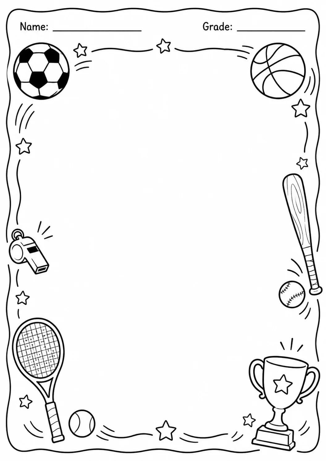 Drawing Frames: Adventure and Classroom Borders Worksheet Pack page 10 preview