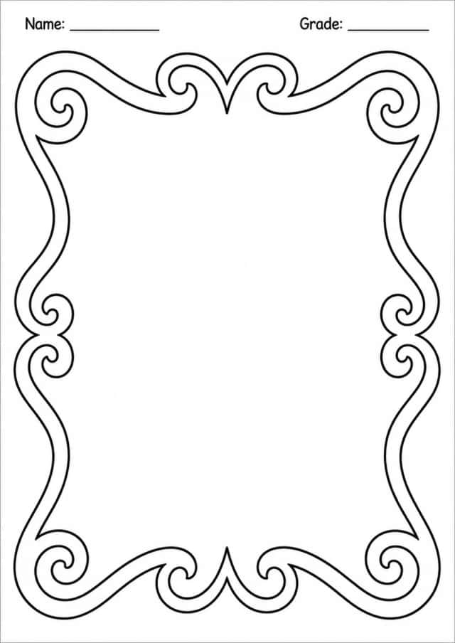 Drawing Frames: Bold Decorative Borders Worksheet Pack