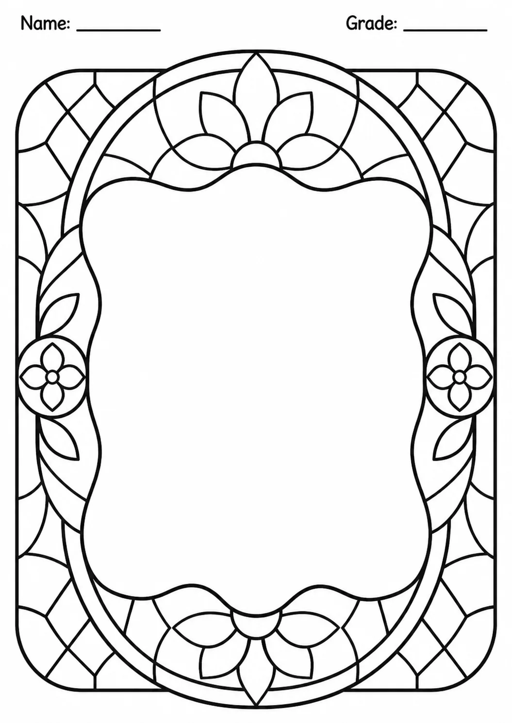 Drawing Frames: Bold Decorative Borders Worksheet Pack page 6 preview