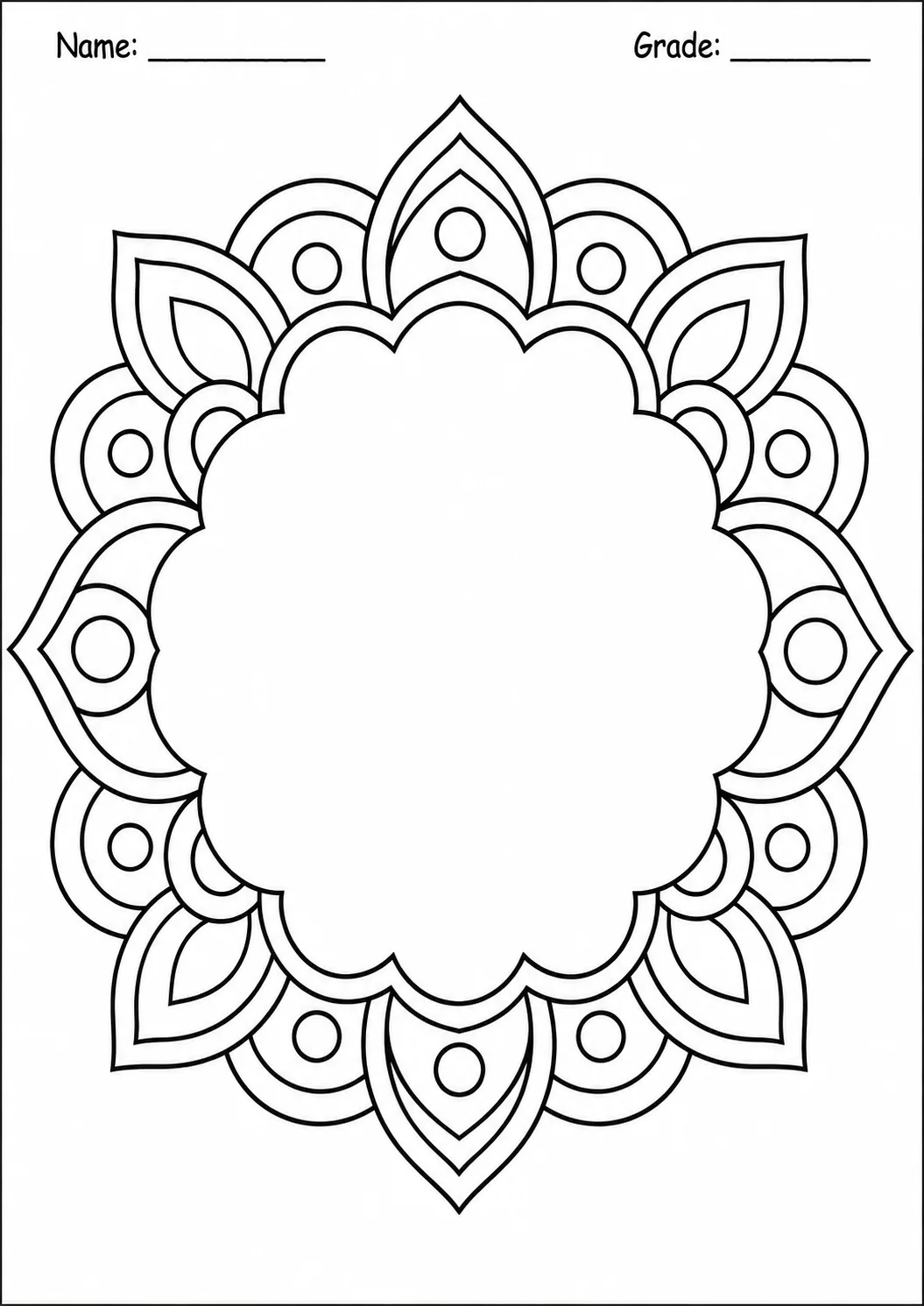Drawing Frames: Bold Decorative Borders Worksheet Pack page 7 preview
