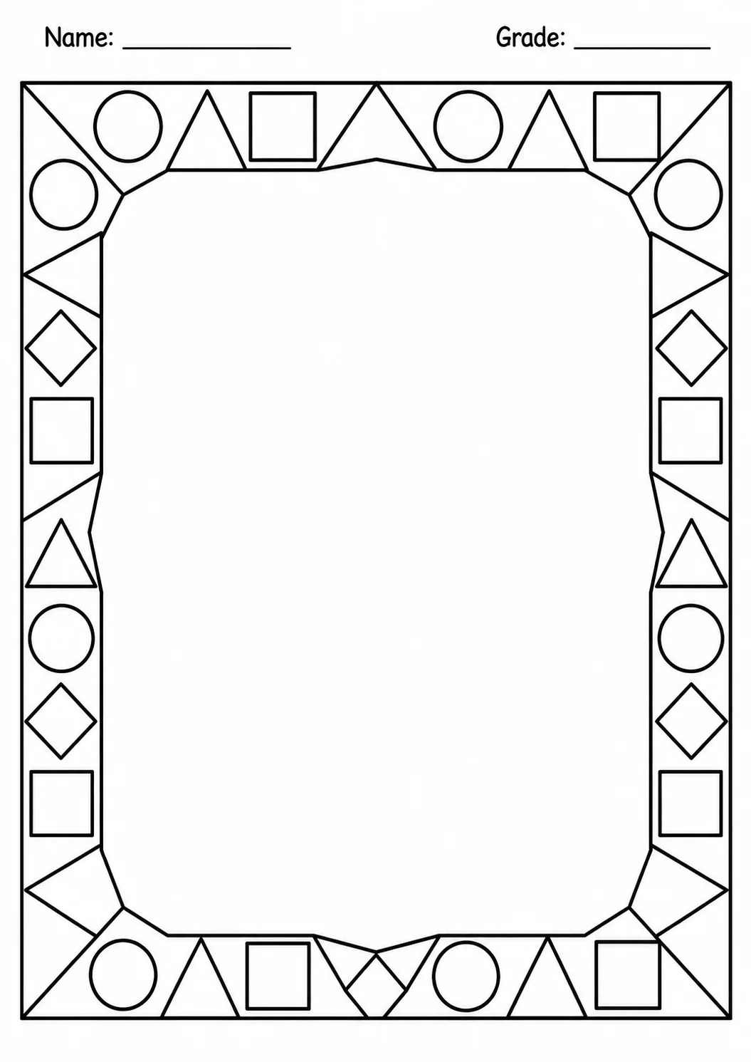 Drawing Frames: Bold Decorative Borders Worksheet Pack page 9 preview