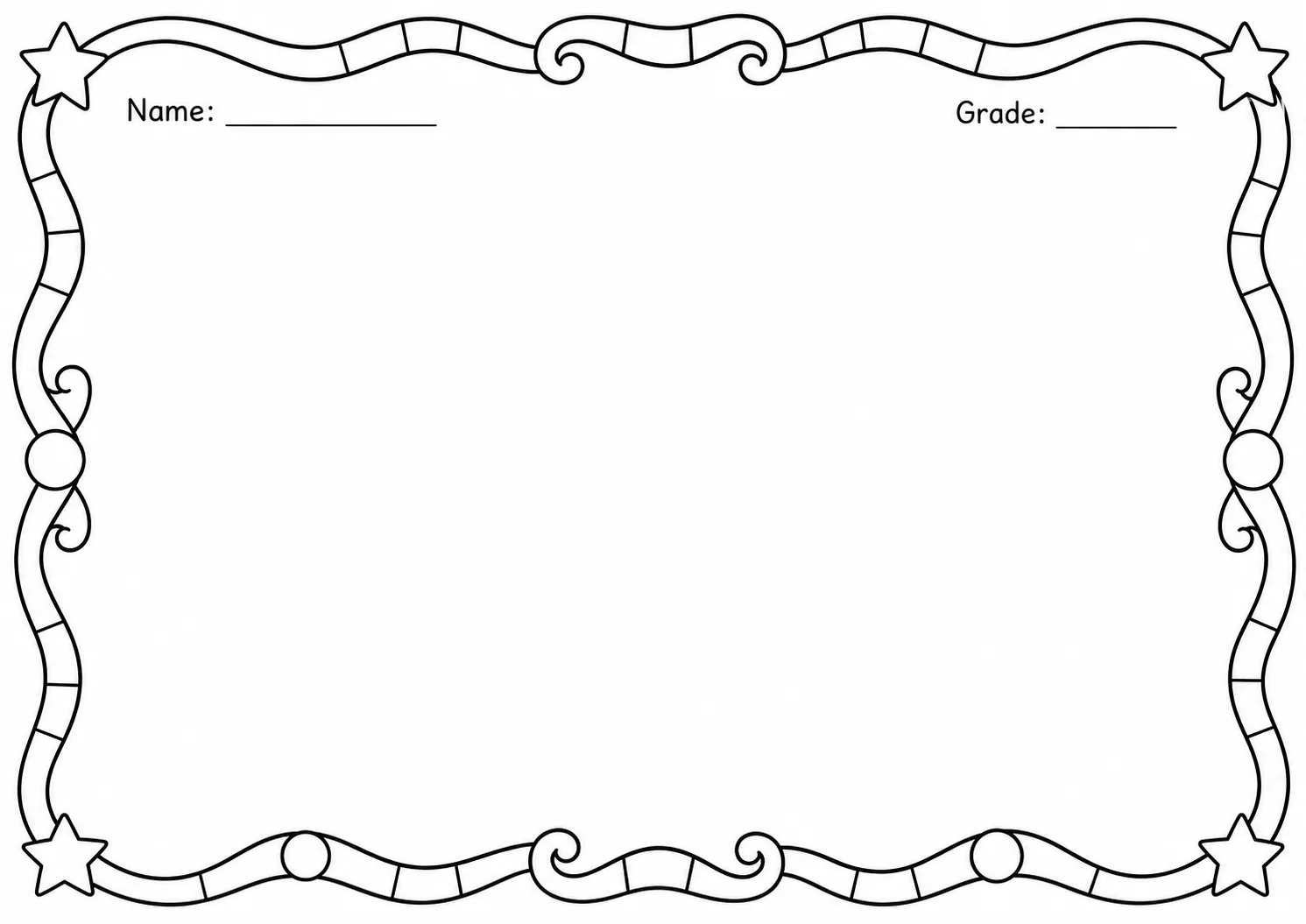 Drawing Frames: Decorative Border Templates Worksheet Pack page 3 preview