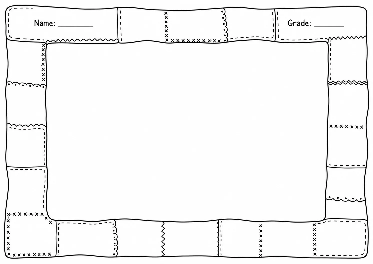 Drawing Frames: Decorative Border Templates Worksheet Pack page 4 preview