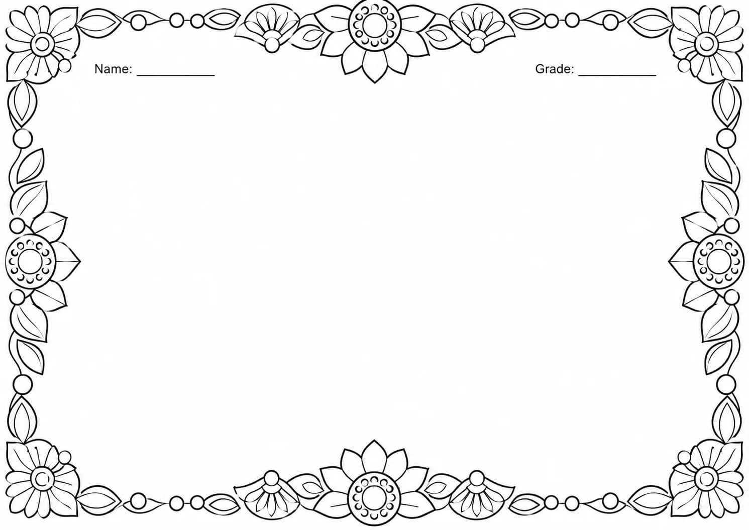 Drawing Frames: Decorative Border Templates Worksheet Pack page 7 preview