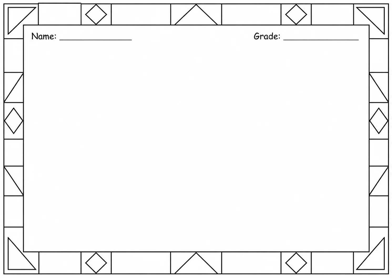 Drawing Frames: Decorative Border Templates Worksheet Pack page 9 preview
