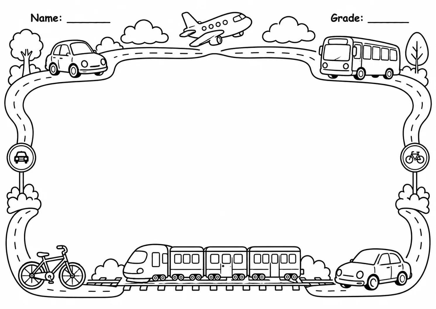 Drawing Frames: Mixed Theme Borders Worksheet Pack page 5 preview