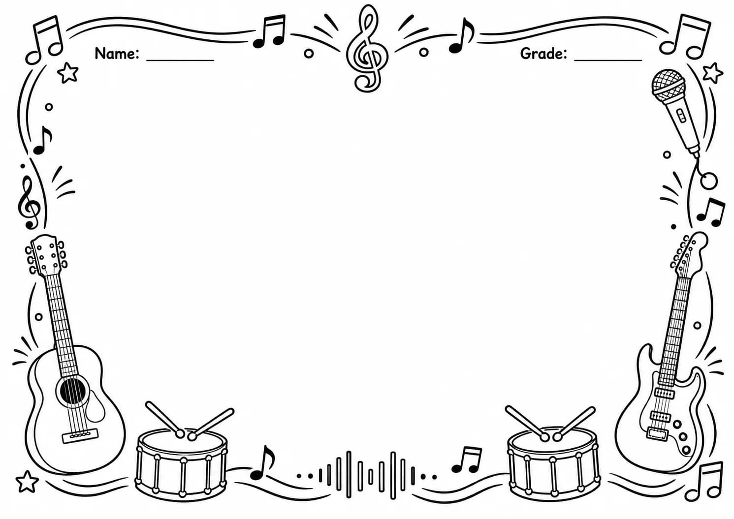 Drawing Frames: Mixed Theme Borders Worksheet Pack page 6 preview
