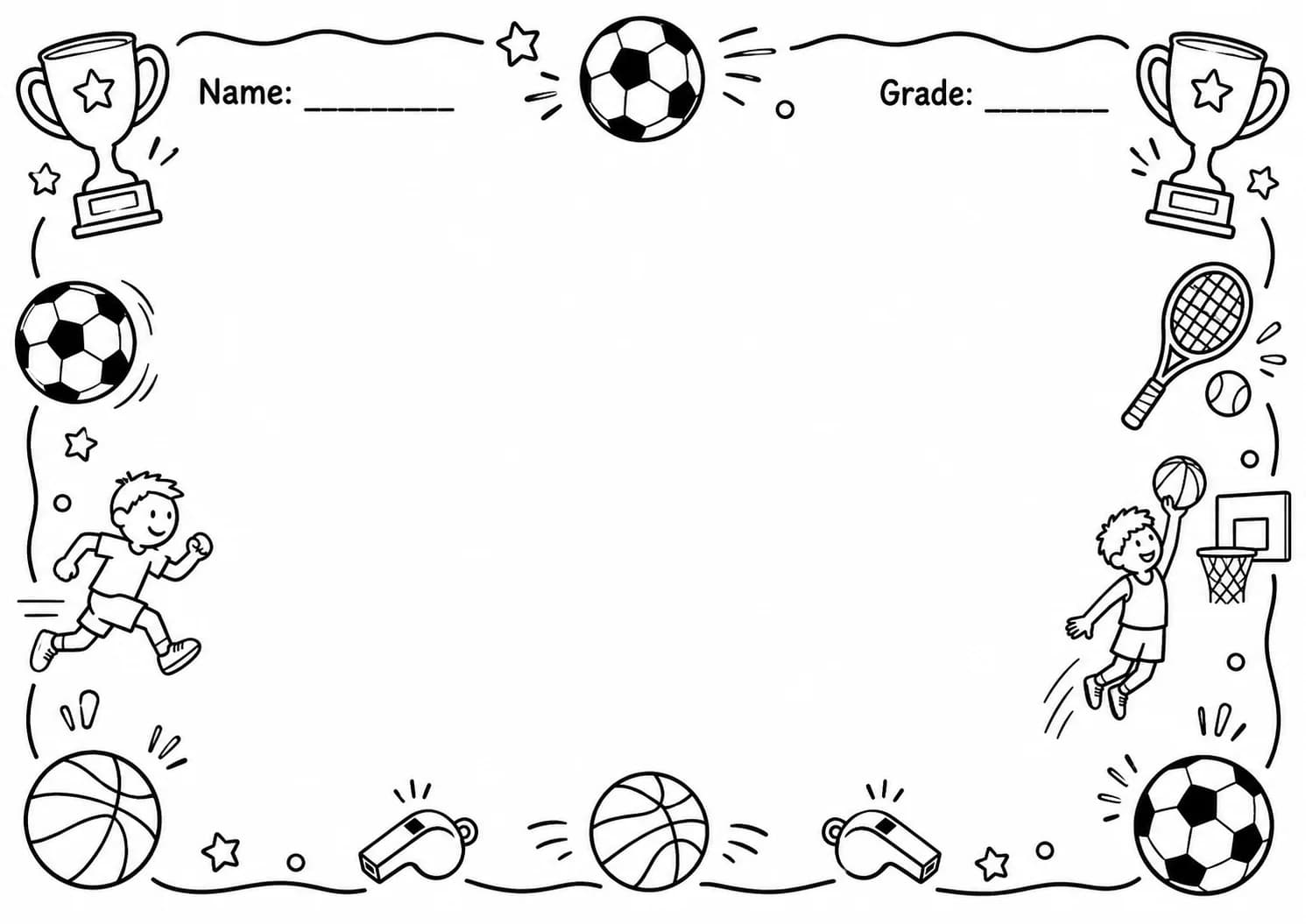 Drawing Frames: Mixed Theme Borders Worksheet Pack page 8 preview