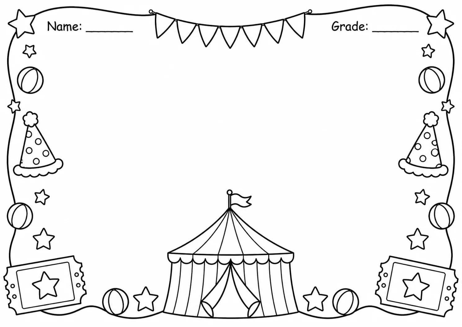 Drawing Frames: Mixed Theme Borders Worksheet Pack page 9 preview