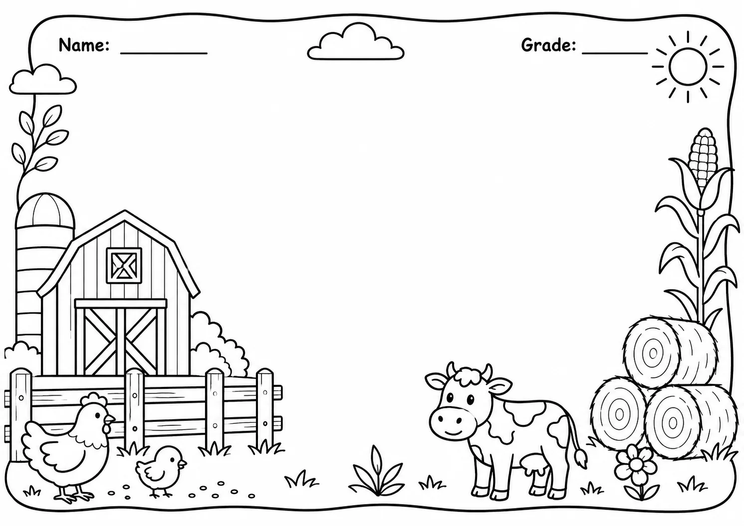 Drawing Frames: Mixed Theme Borders Worksheet Pack page 10 preview