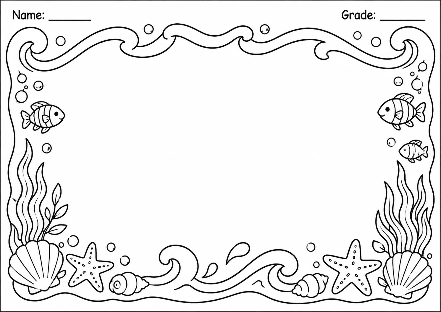 Drawing Frames: Nature and Floral Borders Worksheet Pack page 6 preview