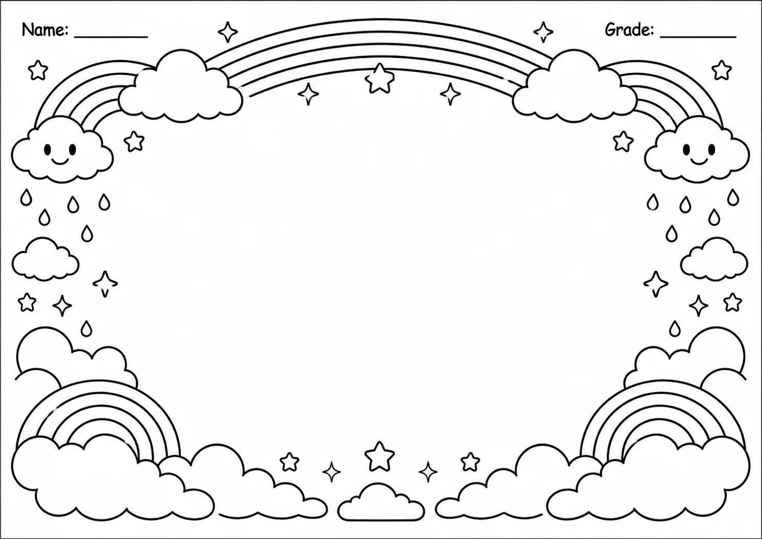 Drawing Frames: Nature and Floral Borders Worksheet Pack page 7 preview