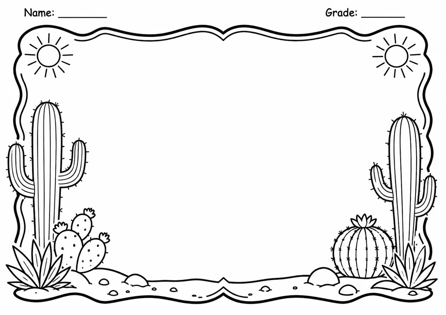 Drawing Frames: Nature and Floral Borders Worksheet Pack page 9 preview