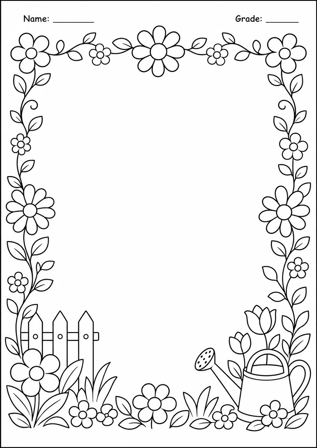 Drawing Frames: Nature and Seasonal Borders Worksheet Pack printable worksheet preview from KiwiBee