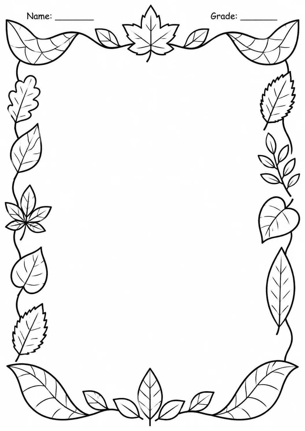 Drawing Frames: Nature and Seasonal Borders Worksheet Pack page 2 preview