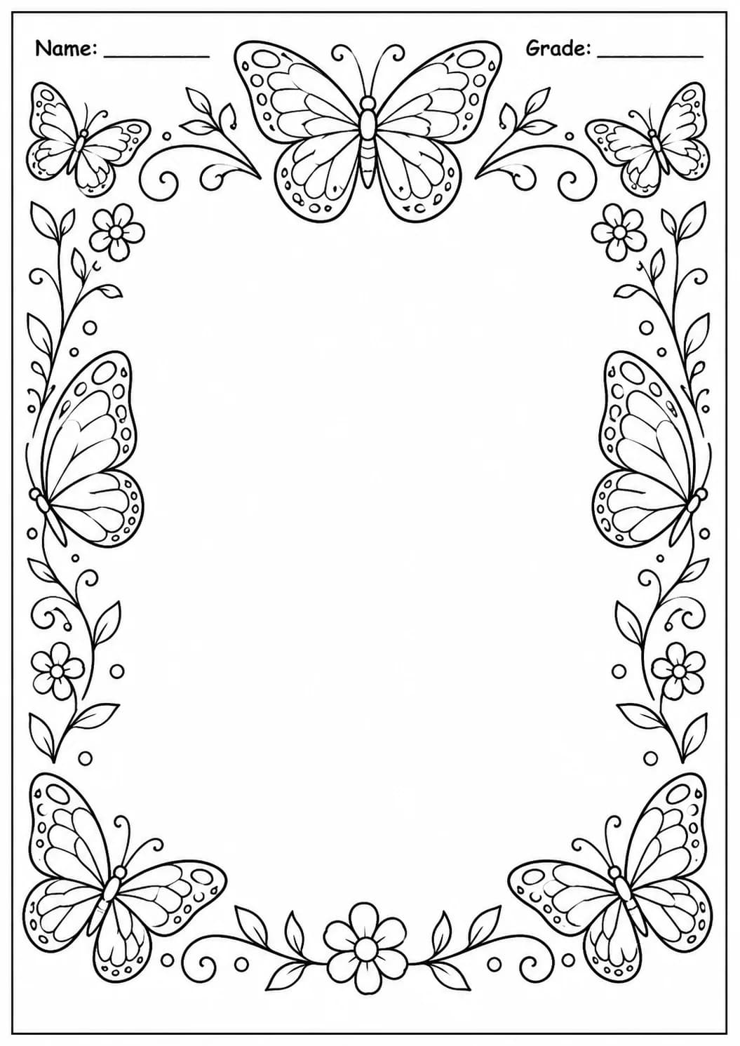 Drawing Frames: Nature and Seasonal Borders Worksheet Pack page 4 preview