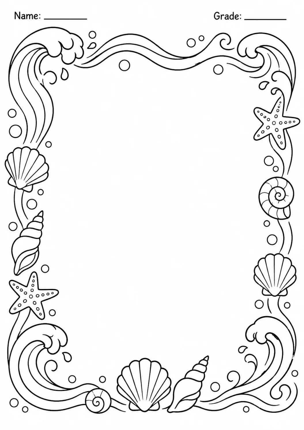 Drawing Frames: Nature and Seasonal Borders Worksheet Pack page 6 preview