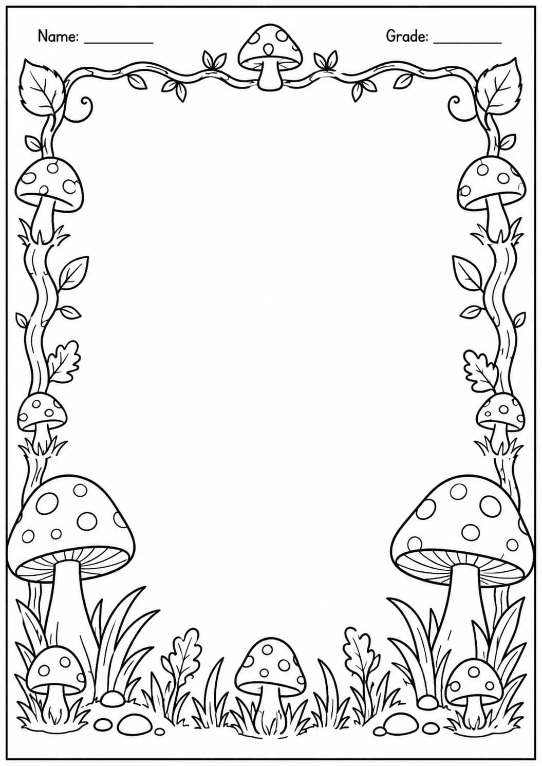 Drawing Frames: Nature and Seasonal Borders Worksheet Pack page 8 preview