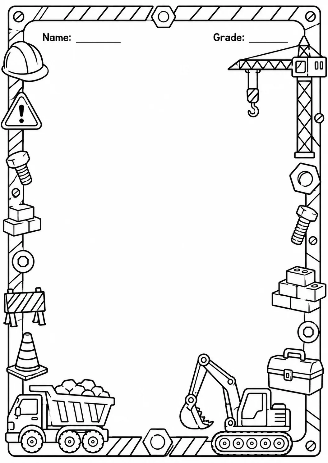 Drawing Frames: Themed Scene Borders Worksheet Pack page 3 preview