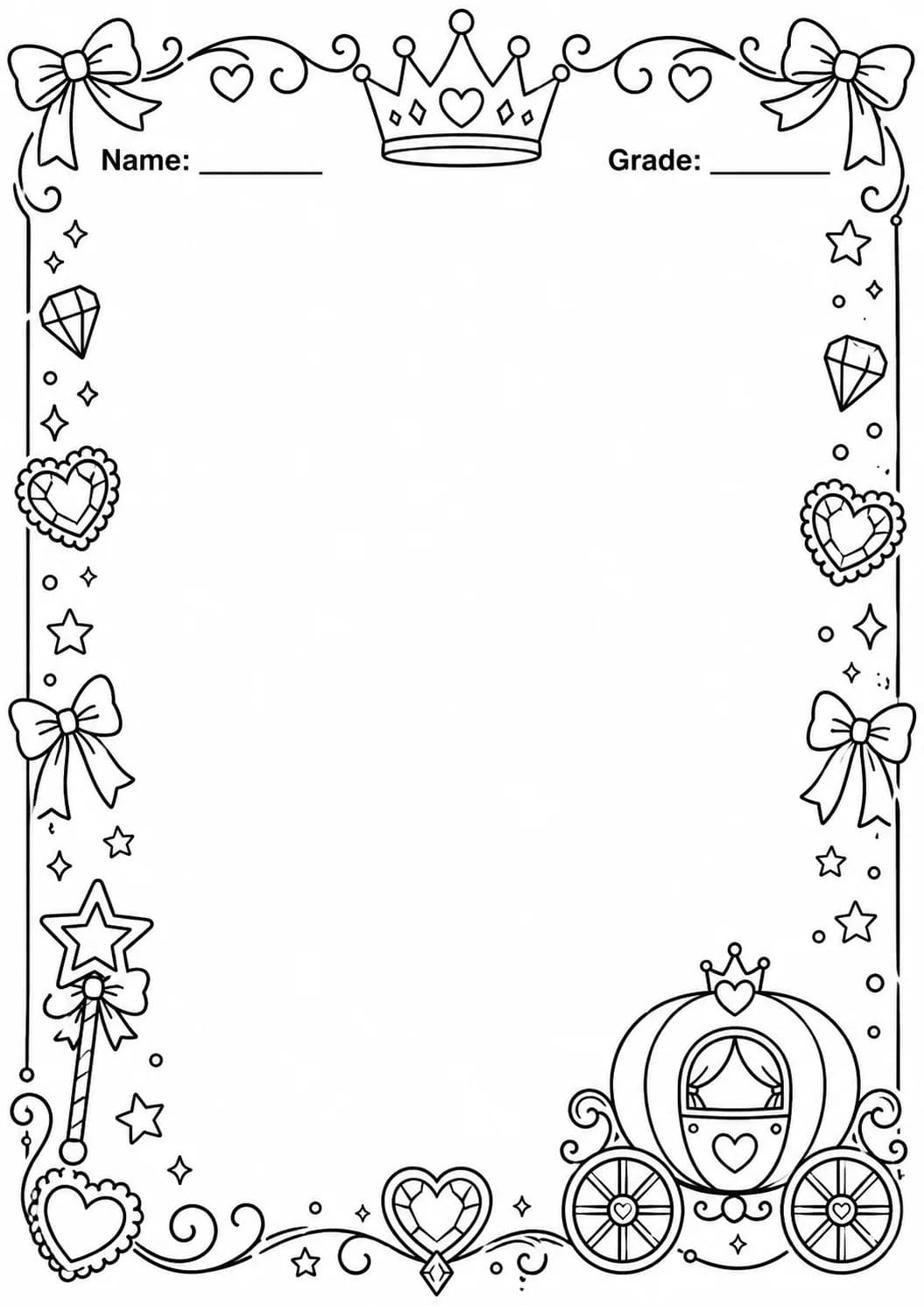 Drawing Frames: Themed Scene Borders Worksheet Pack page 6 preview