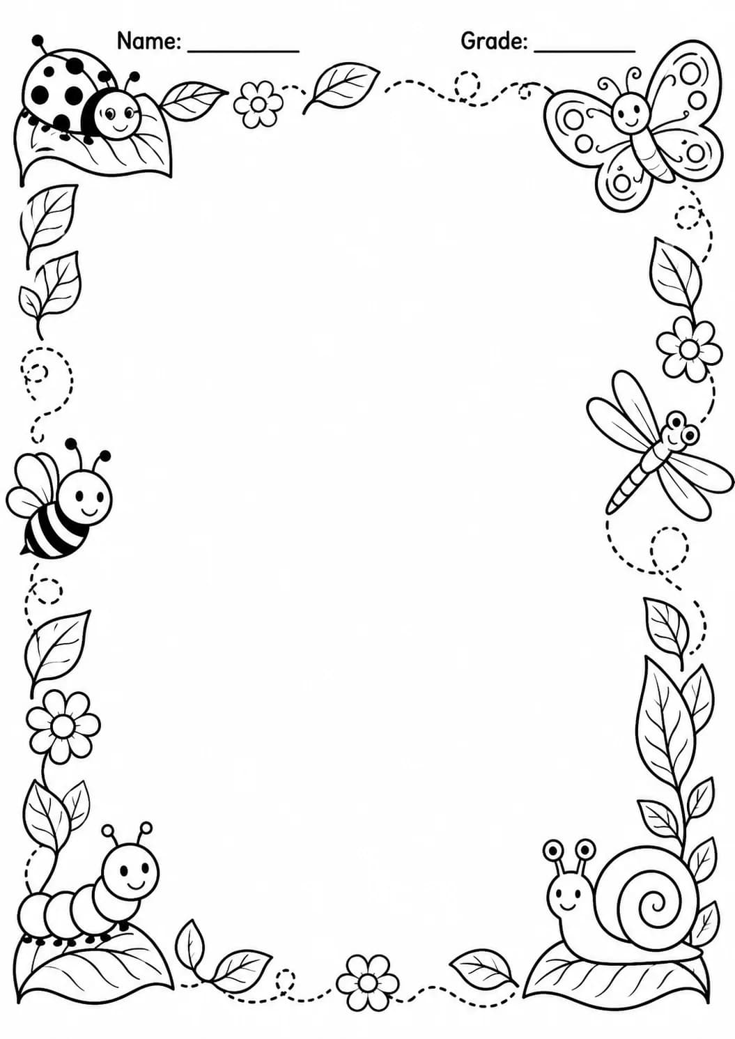 Drawing Frames: Themed Scene Borders Worksheet Pack page 8 preview