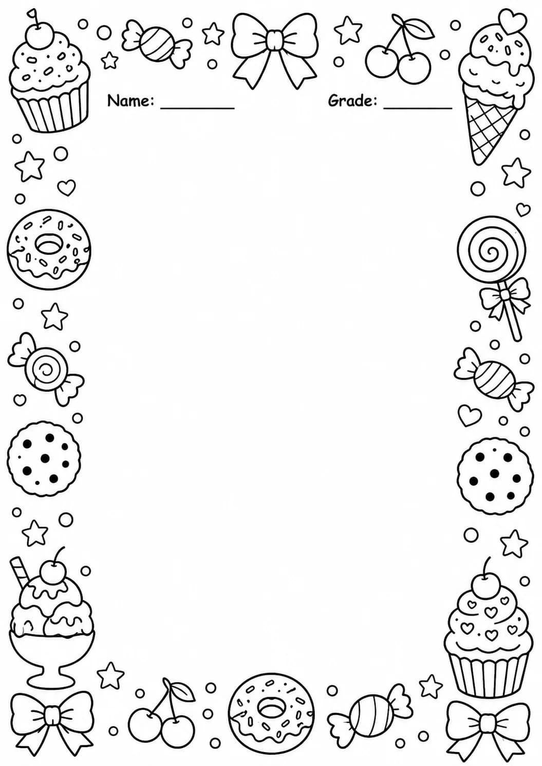 Drawing Frames: Themed Scene Borders Worksheet Pack page 10 preview