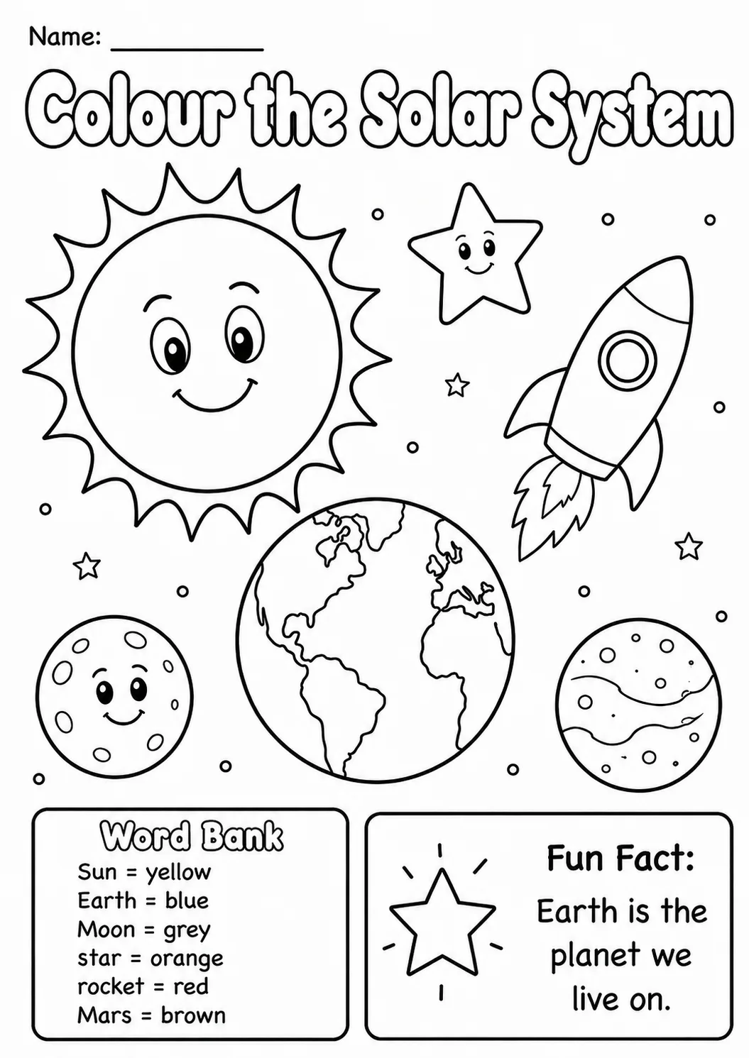 Planets Fun: Solar System Activities Worksheet Pack page 5 preview