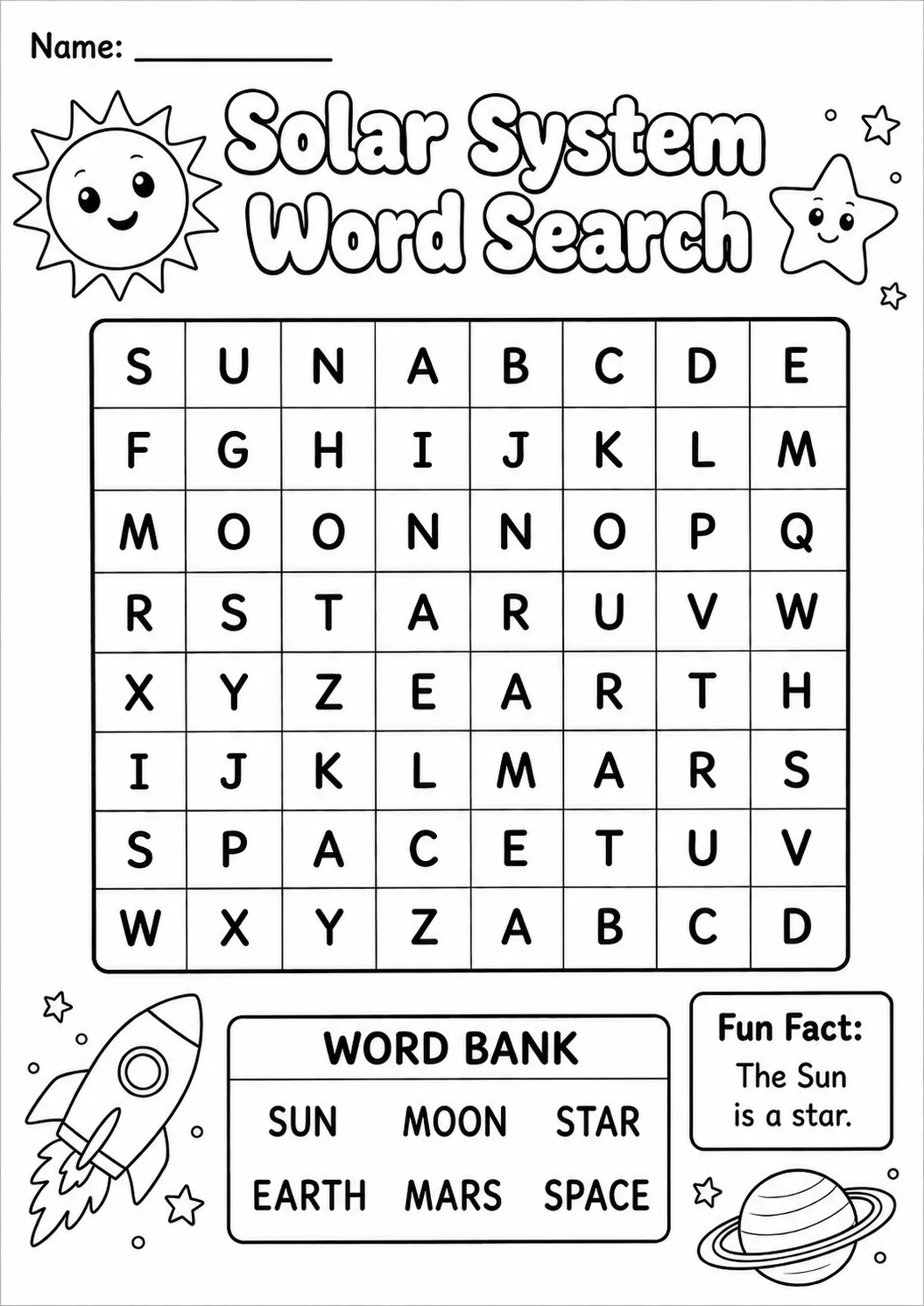 Planets Fun: Solar System Activities Worksheet Pack page 6 preview