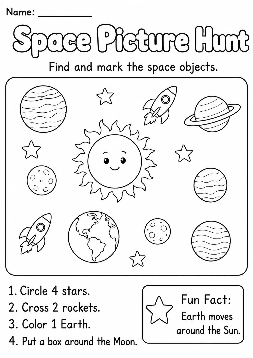 Planets Fun: Solar System Activities Worksheet Pack page 8 preview