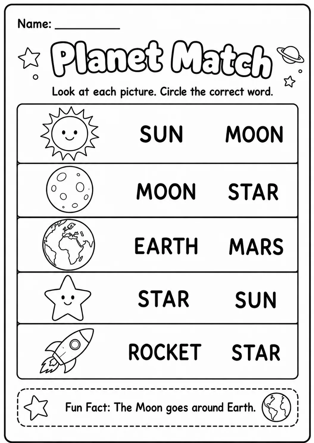 Planets Fun: Solar System Activities Worksheet Pack page 9 preview
