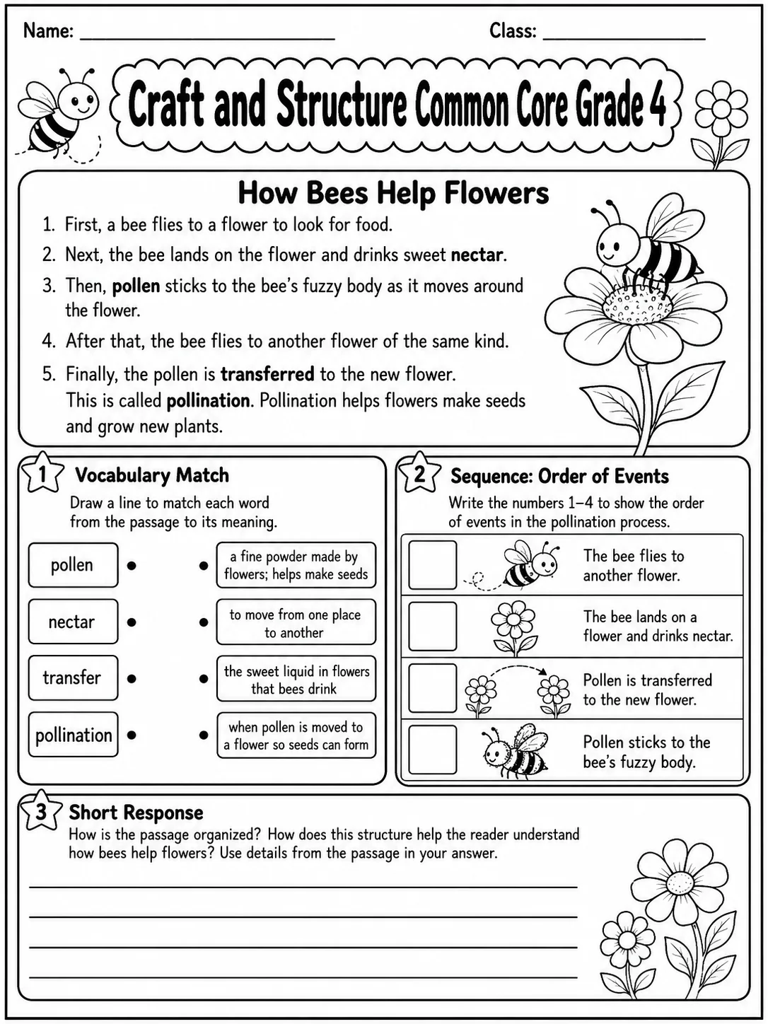Craft and Structure Common Core Grade 4