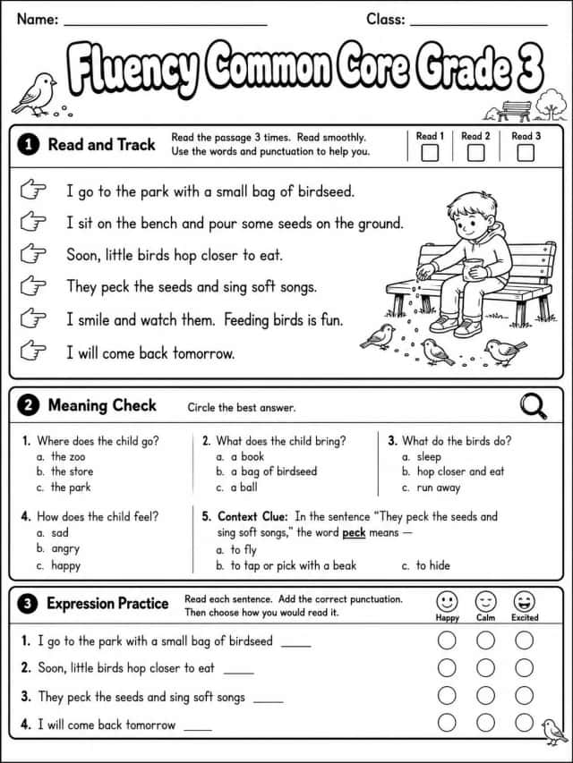 Fluency Common Core Grade 3