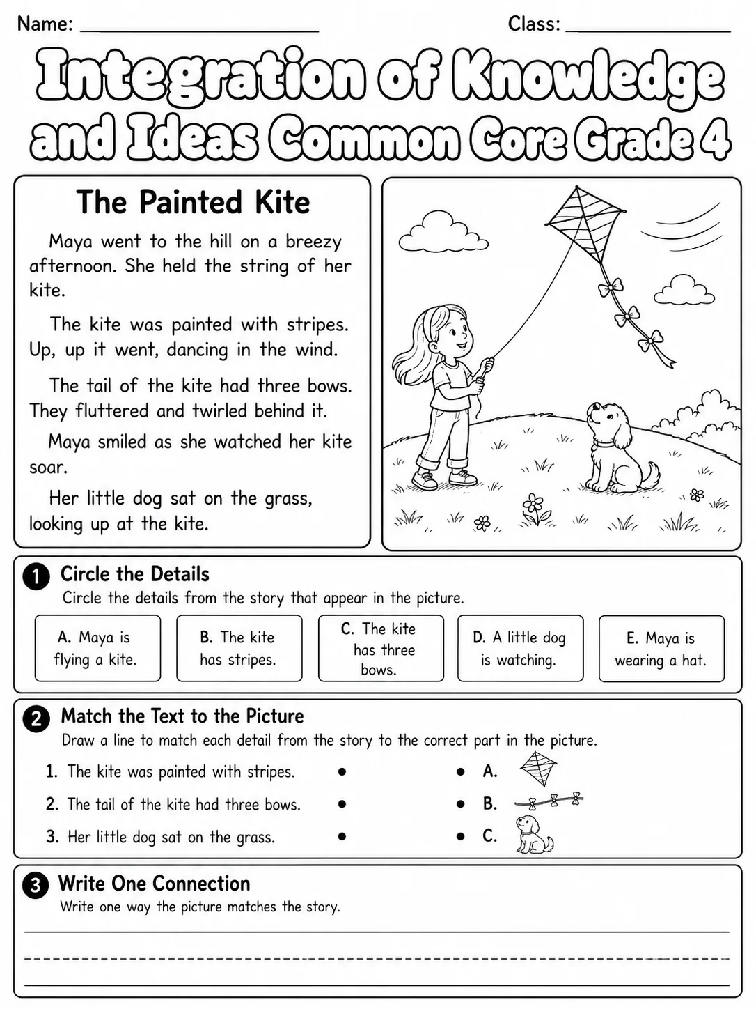 Integration of Knowledge and Ideas Common Core Grade 4