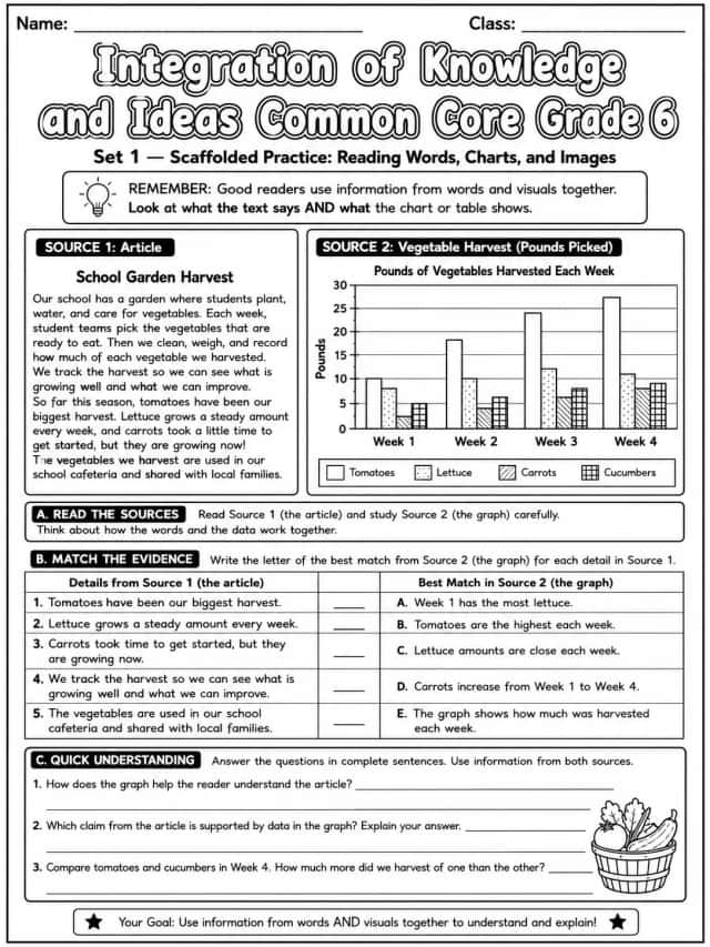 Integration of Knowledge and Ideas Common Core Grade 6