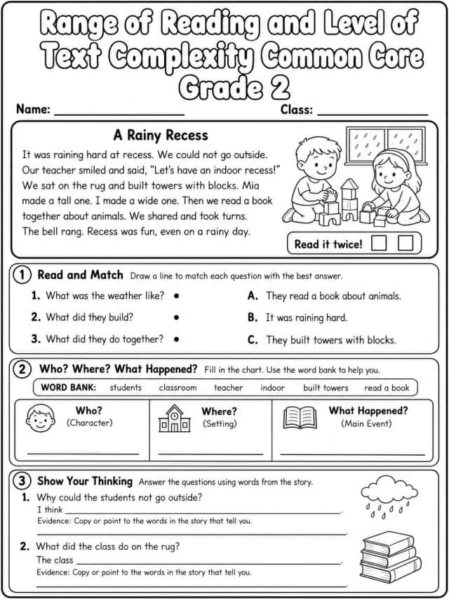 Range of Reading and Level of Text Complexity Common Core Grade 2