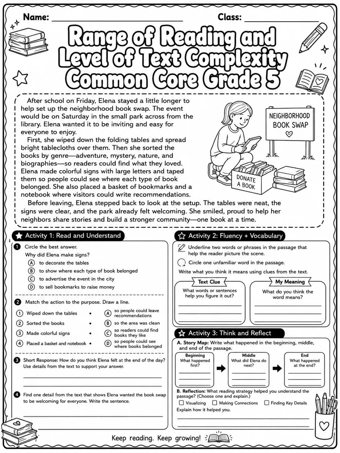 Range of Reading and Level of Text Complexity Common Core Grade 5