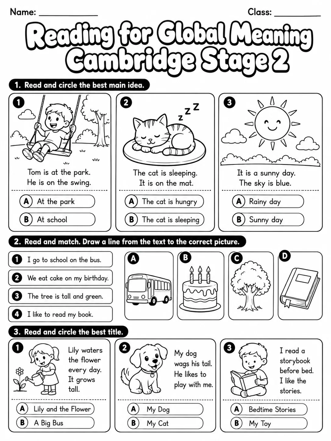 Reading for Global Meaning Cambridge Stage 2