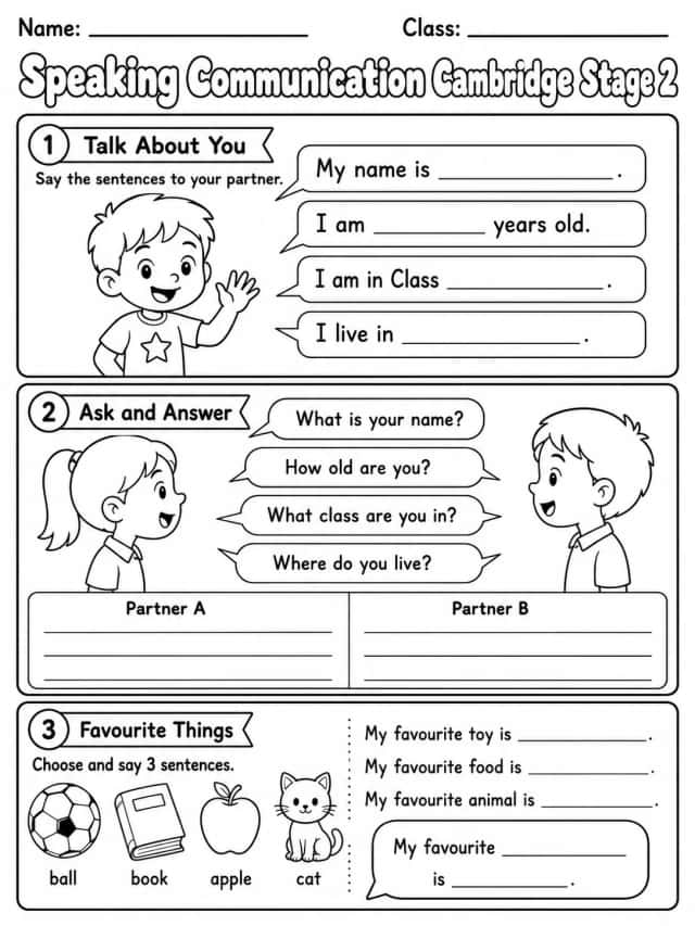 Speaking Communication Cambridge Stage 2