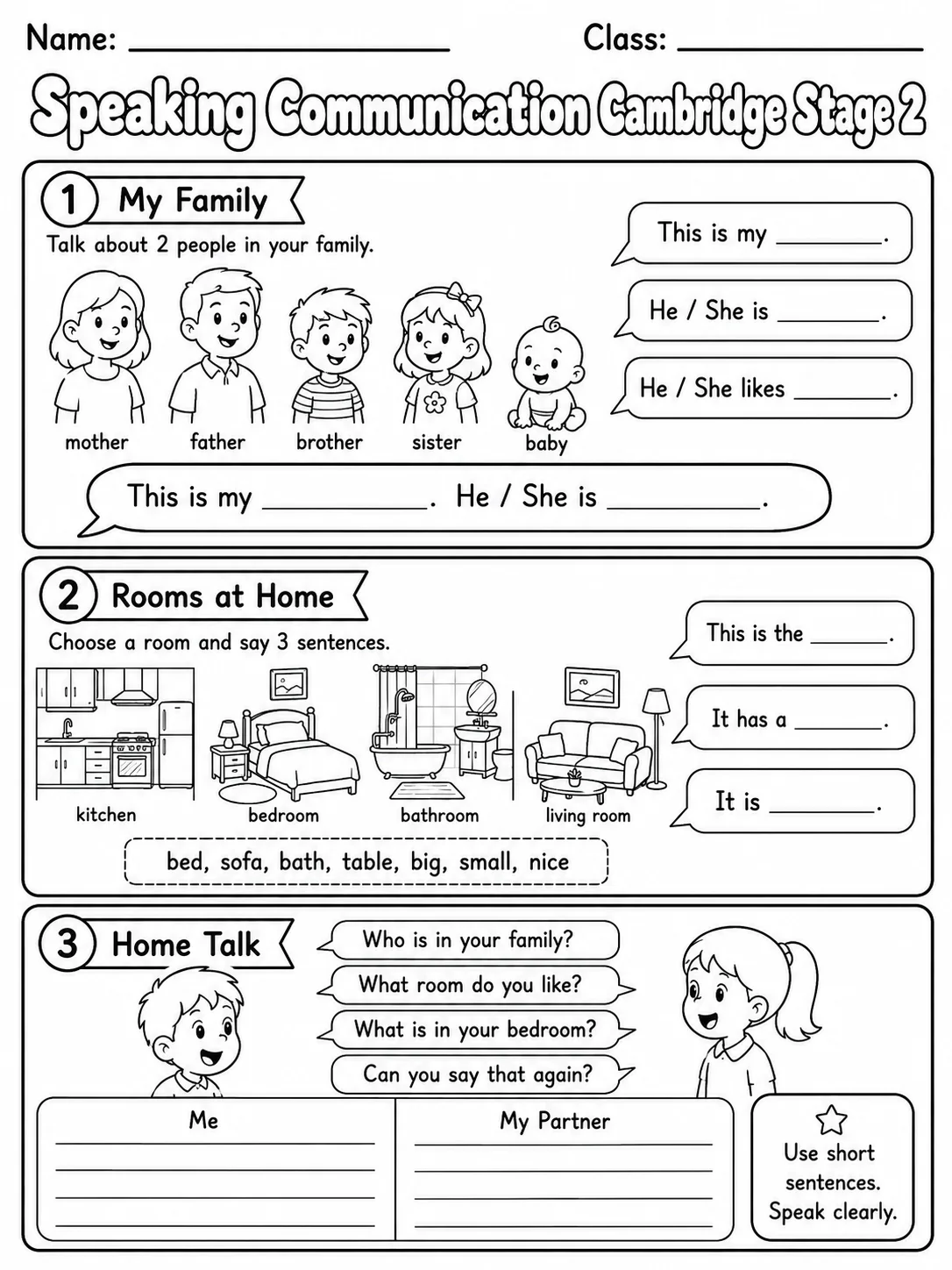Speaking Communication Cambridge Stage 2
