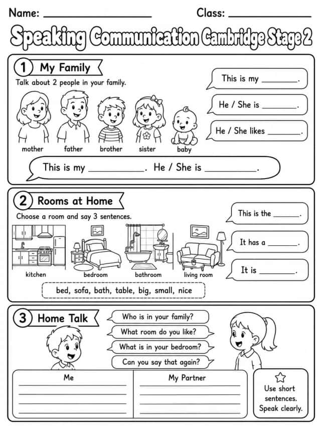Speaking Communication Cambridge Stage 2
