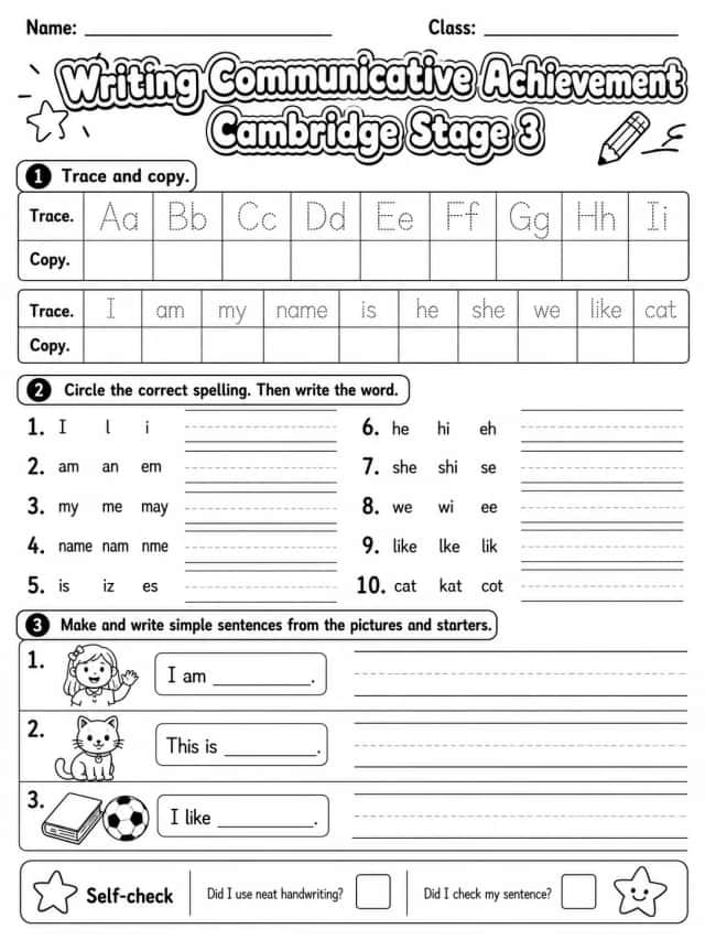 Writing Communicative Achievement Cambridge Stage 3