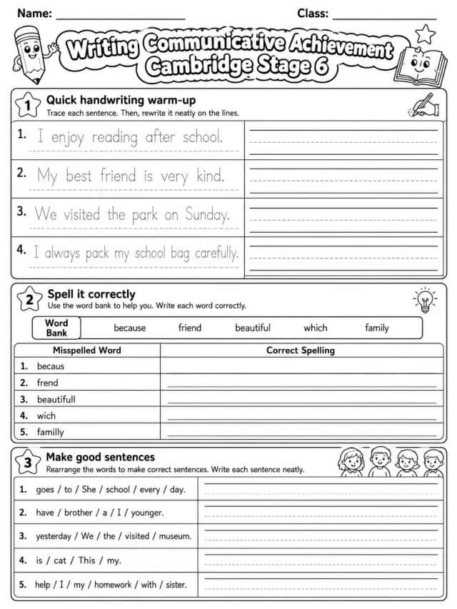 Writing Communicative Achievement Cambridge Stage 6
