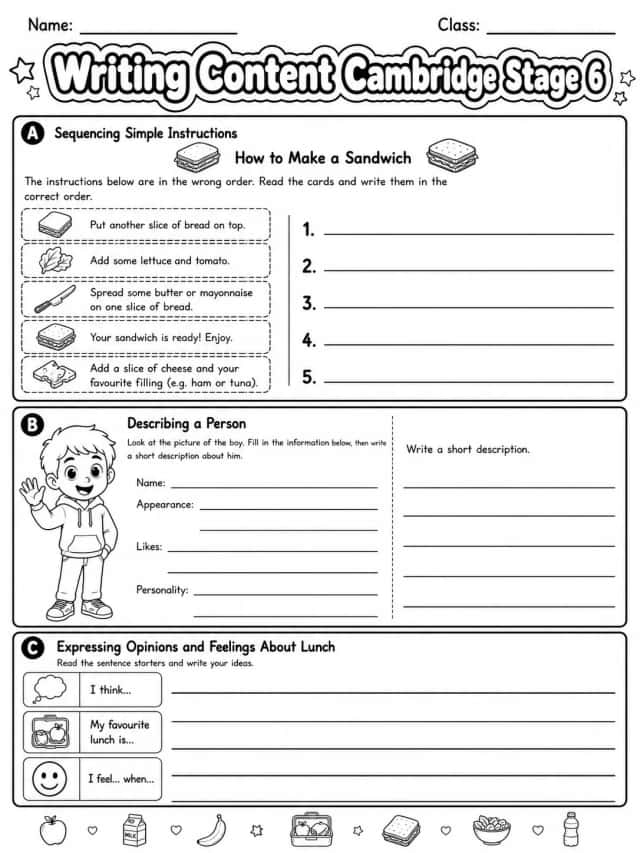 Writing Content Cambridge Stage 6